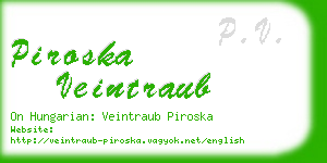 piroska veintraub business card